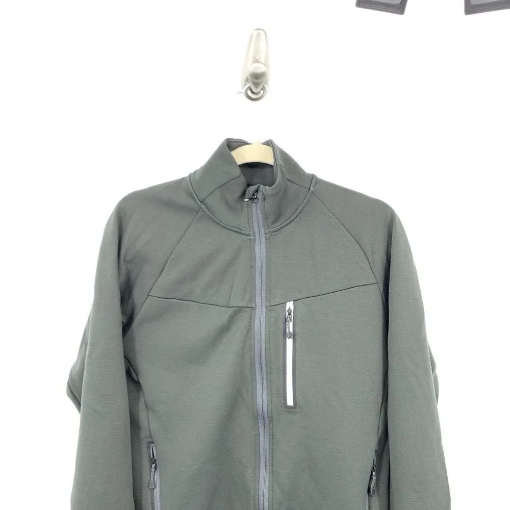 Smartwool‎ Men Size Medium Jacket Green Merino Wool Blend Zip Front Sweater Top